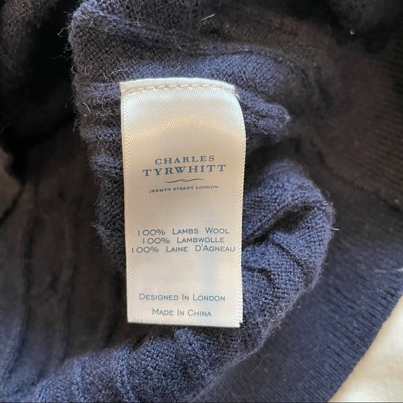 Charles Tyrwhitt Wool CableKnit Sweated - Picture 4 of 4